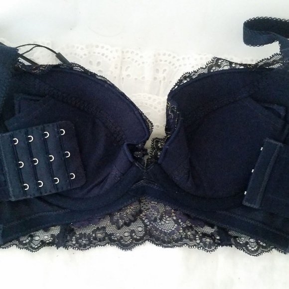 Royal blue Moonbase lacy push-up bra sz 32B NWT - Picture 3 of 4